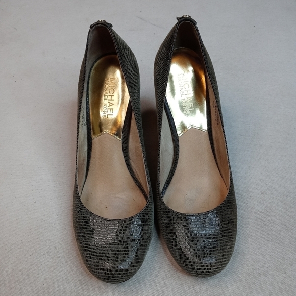 MICHAEL Michael Kors Gray Leather Women's Snake pr - Picture 9 of 12